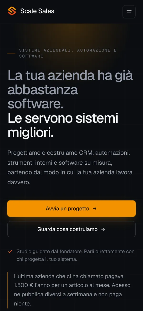 Home di Scale Sales su telefono